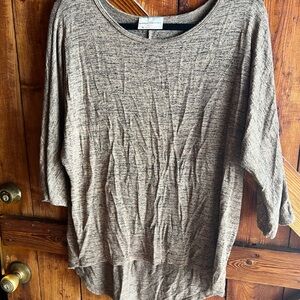 Bobbie Brooks Heathered Brown Long Sleeve Top